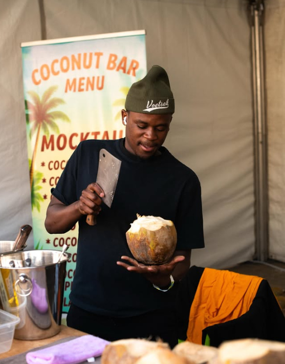 Coconut bar food stall at Welcome to Bollywood 2025